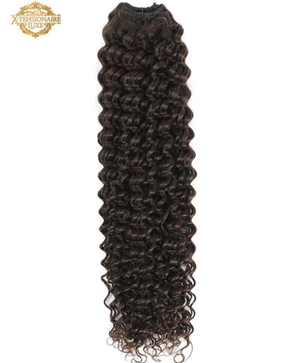 Weft Curly Hair Extensions 3C #2c Dark Chocolate Brown